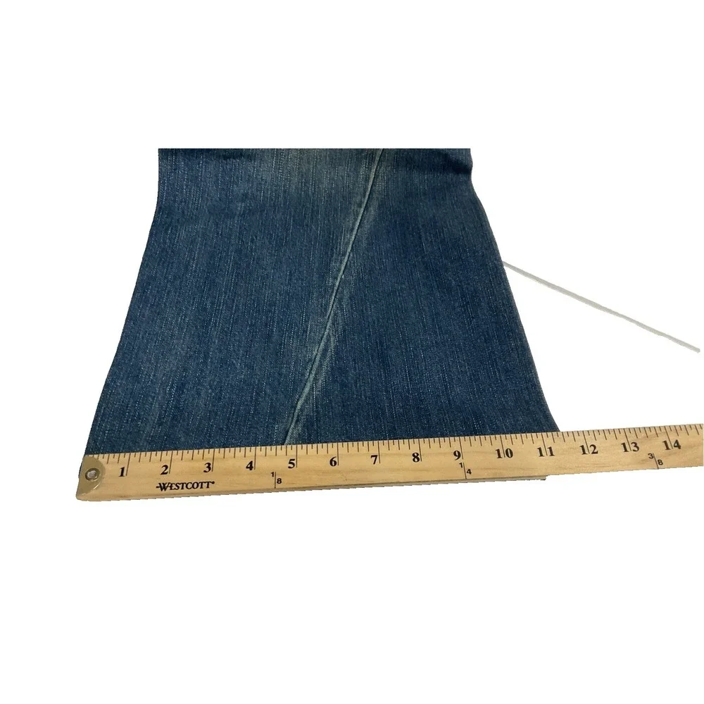 True Religion Flare Twisted Buddha Graphic embroidered‎ pocket USA Y2K